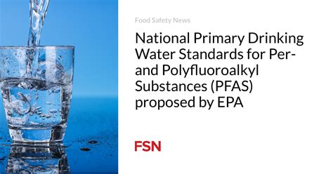 pfas in drinking water standards